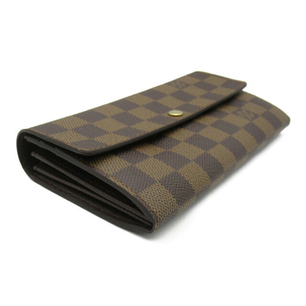 Louis Vuitton Sarah Portefeuille Wallet Bifold Canvas Damier Leather Brown - Picture 3 of 10